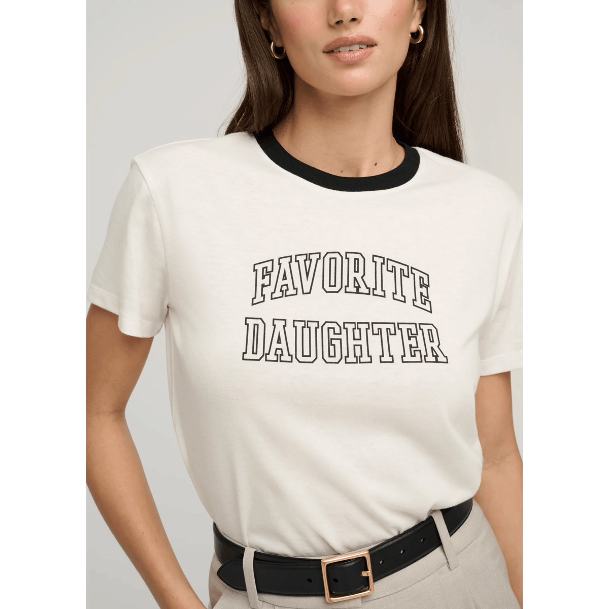 The Collegiate Classic Tee - Ivory Black