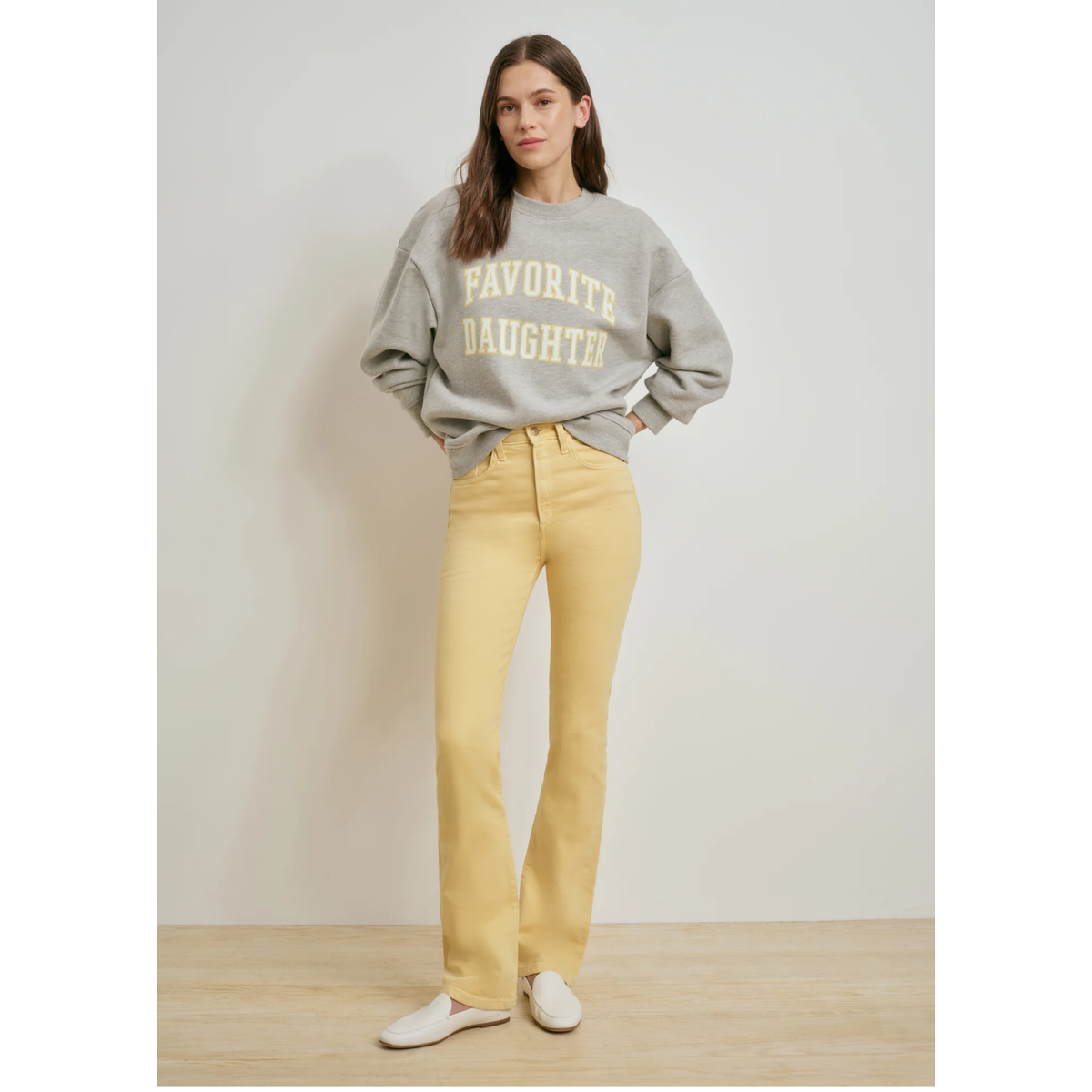 The Collegiate Sweatshirt - Heather Grey and Golden