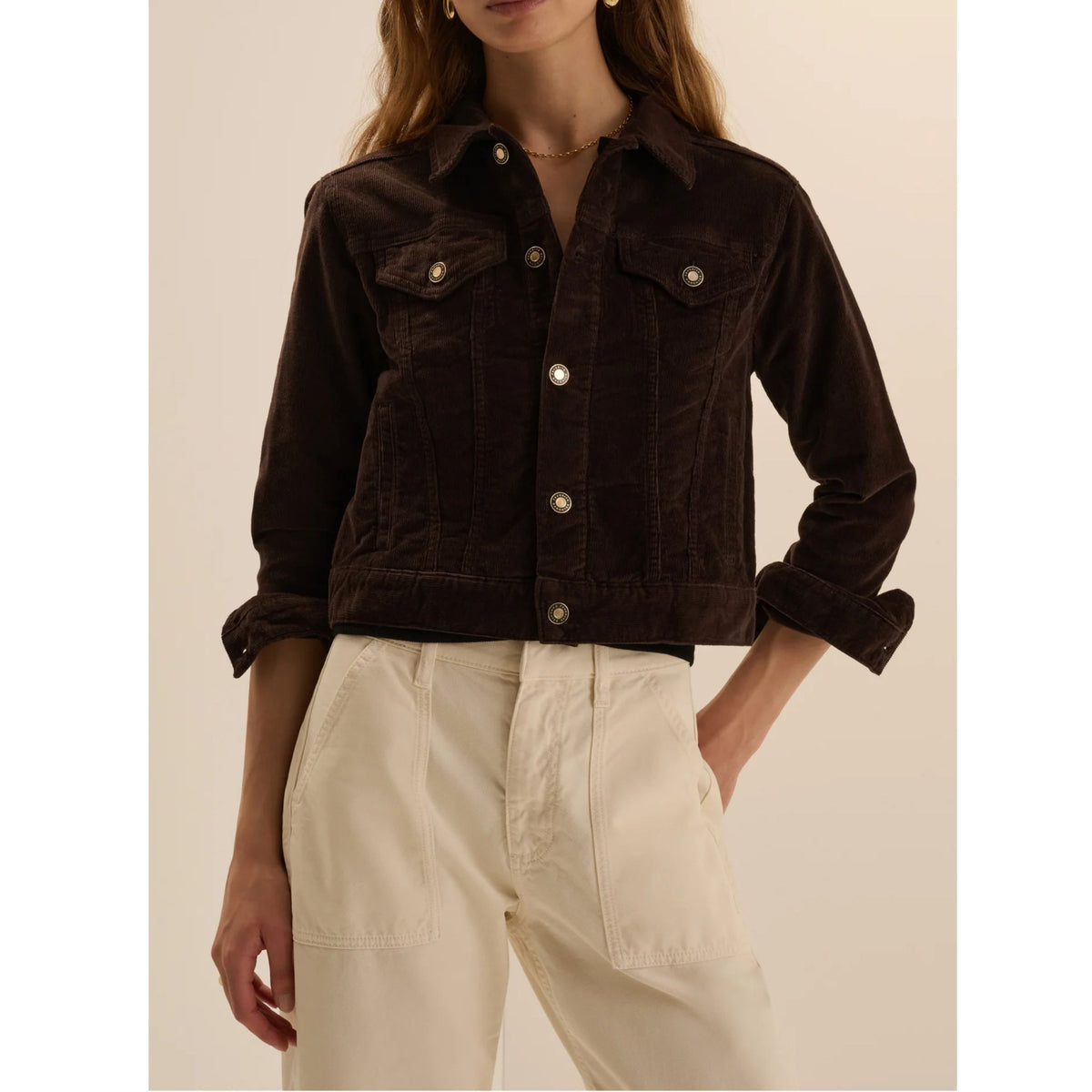 The Cord Trucker Jacket - Espresso