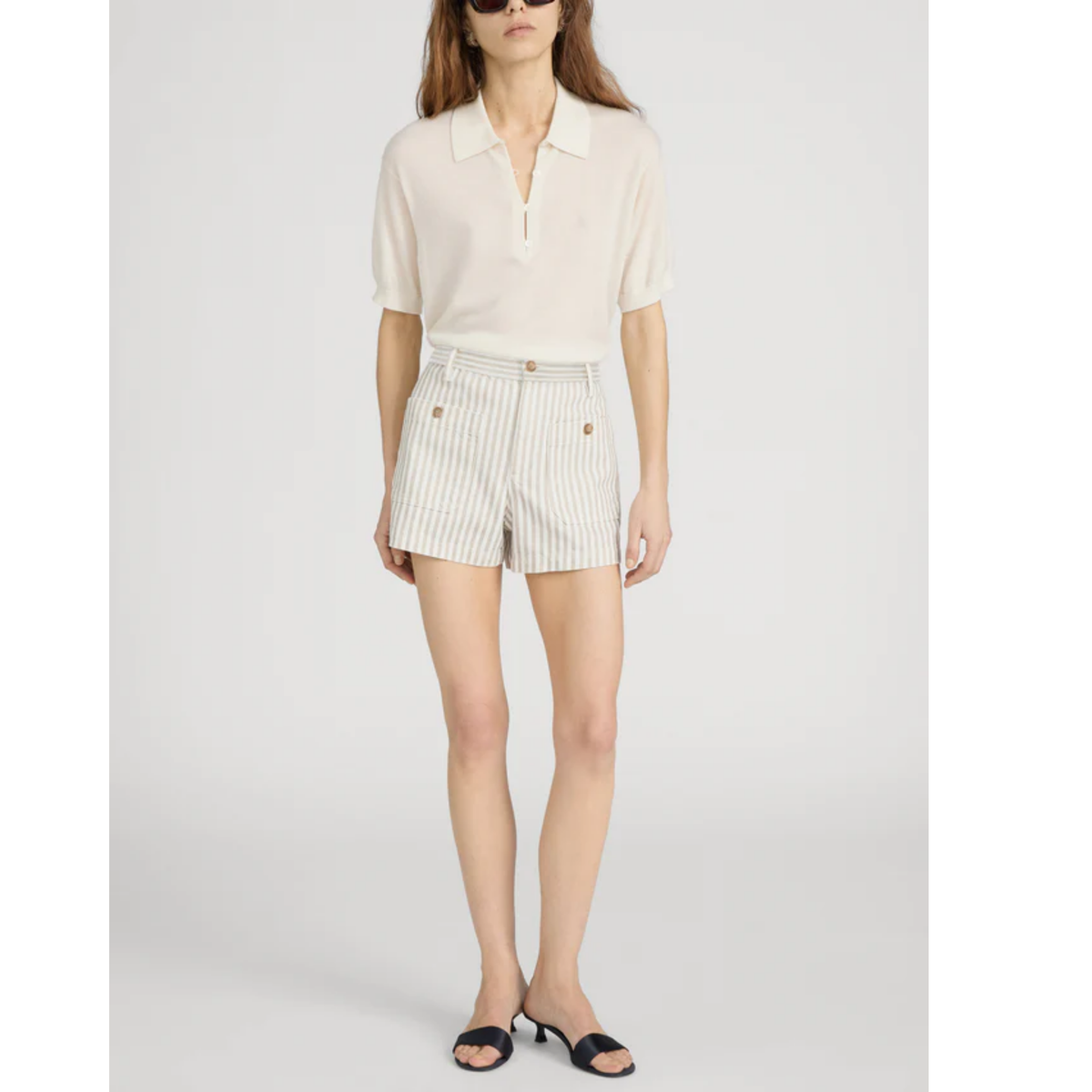 The Cruise Short - Flax Stripe