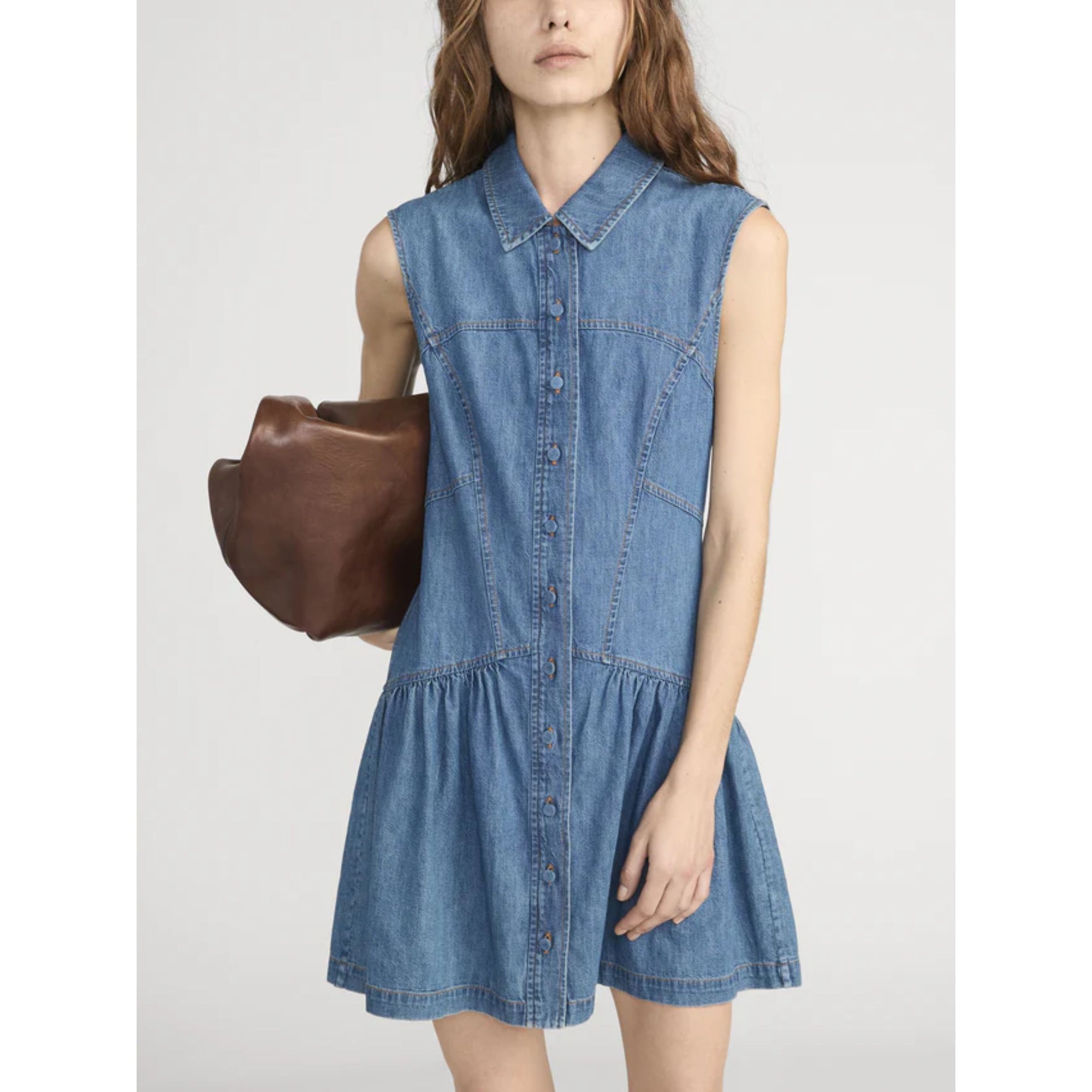 white christmas dresses Denim Midi Dress – The RiverLane