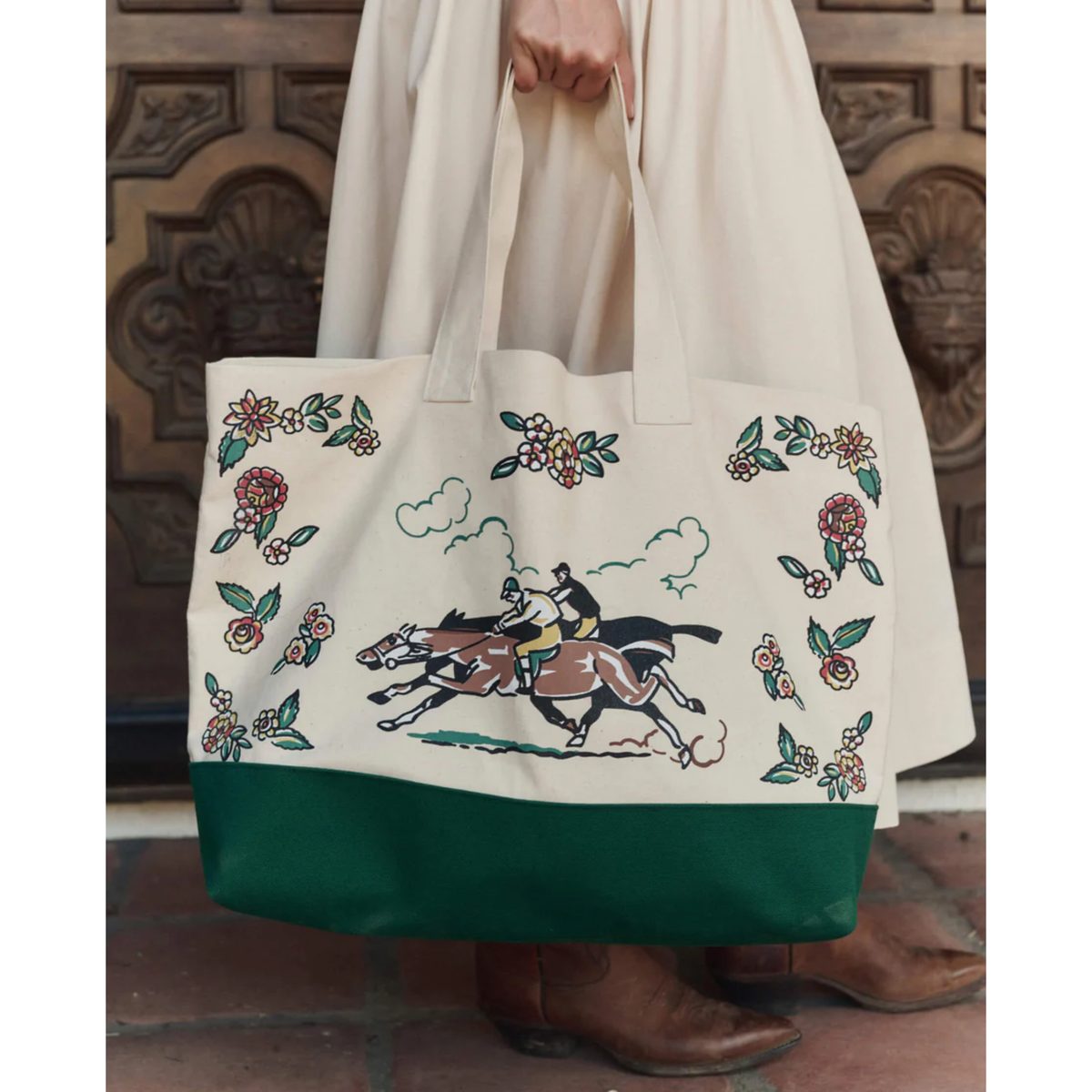 The Derby Tote - Cream