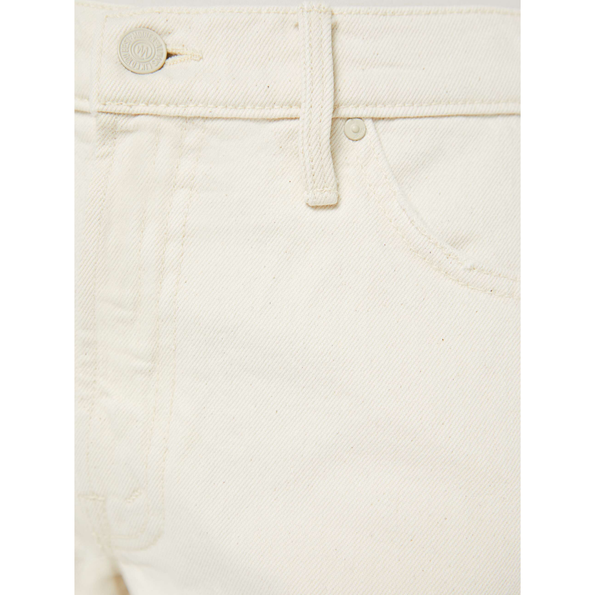 white frayed hem denim shorts mother natural selection