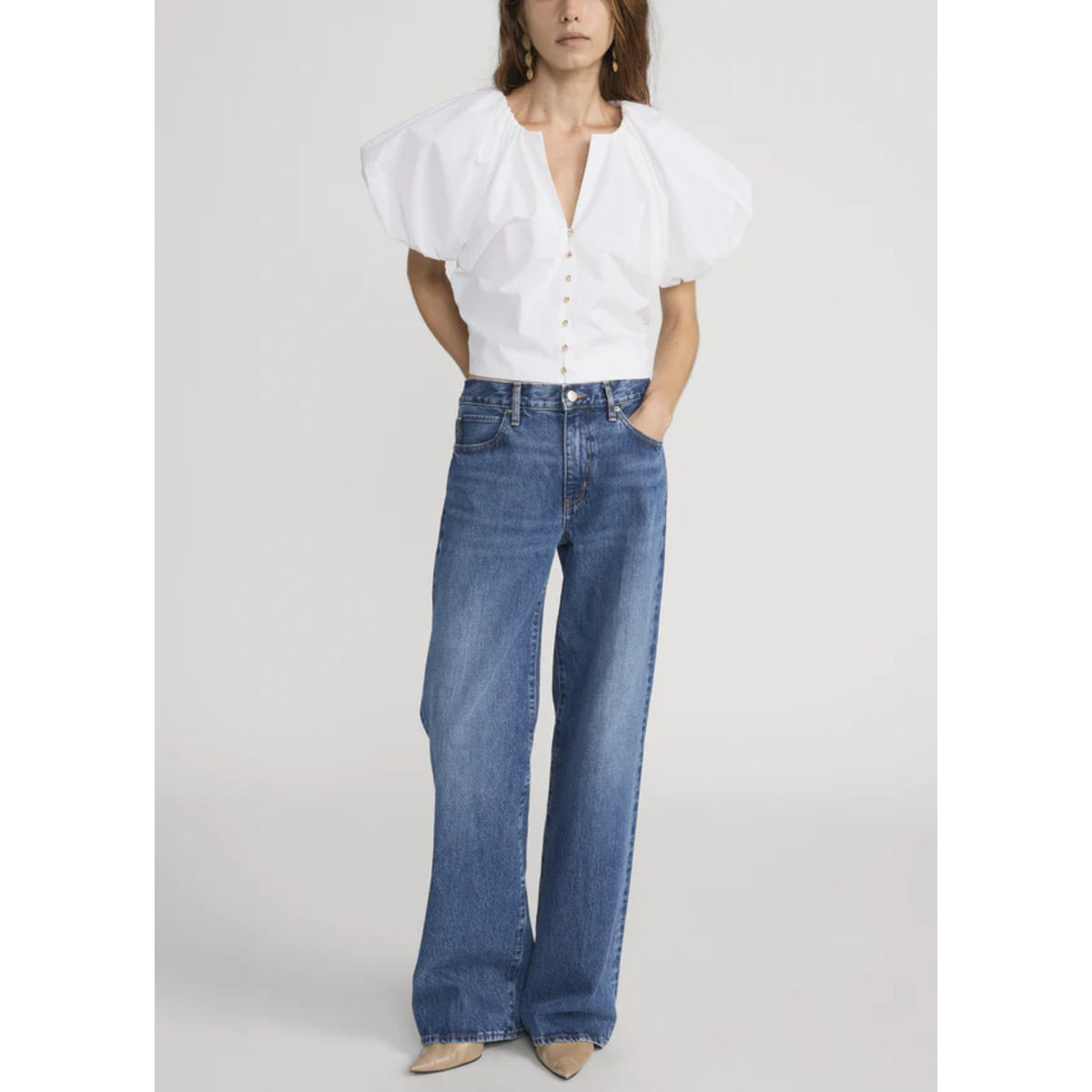 The Dramatic Sleeve Blouse - White