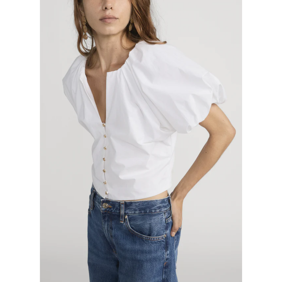 The Dramatic Sleeve Blouse - White
