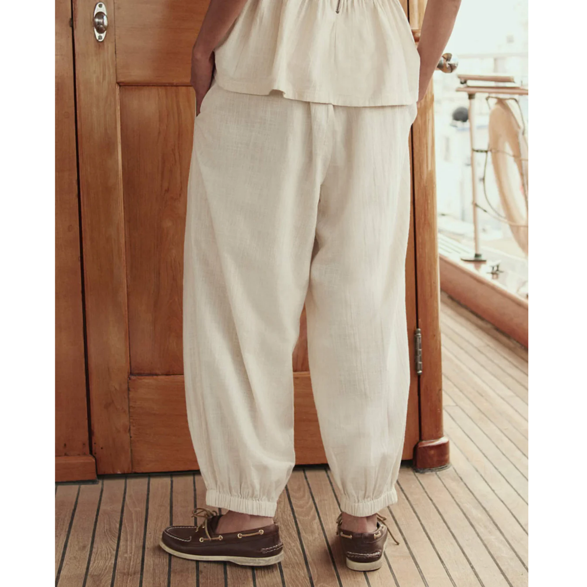 The Elastic Blouson Pant - Natural