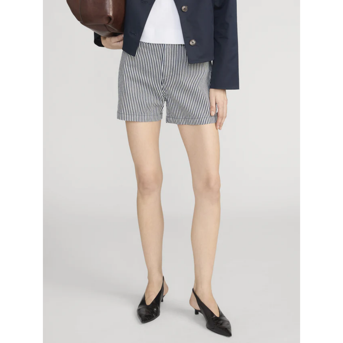 The Everyday Short - Navy Stripe