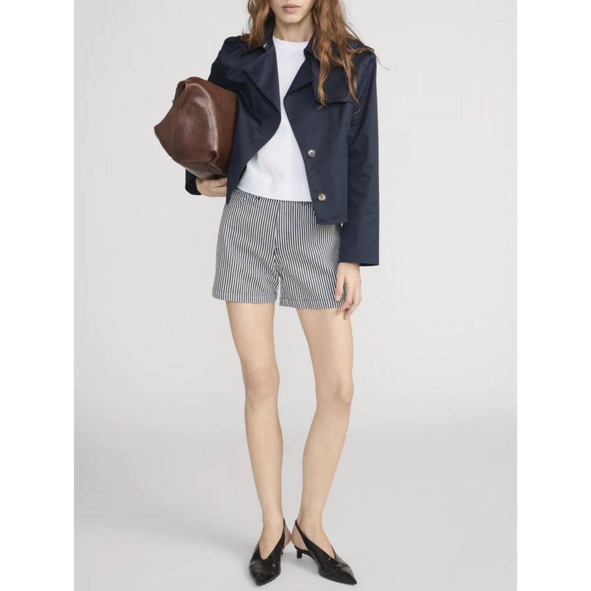The Everyday Short - Navy Stripe