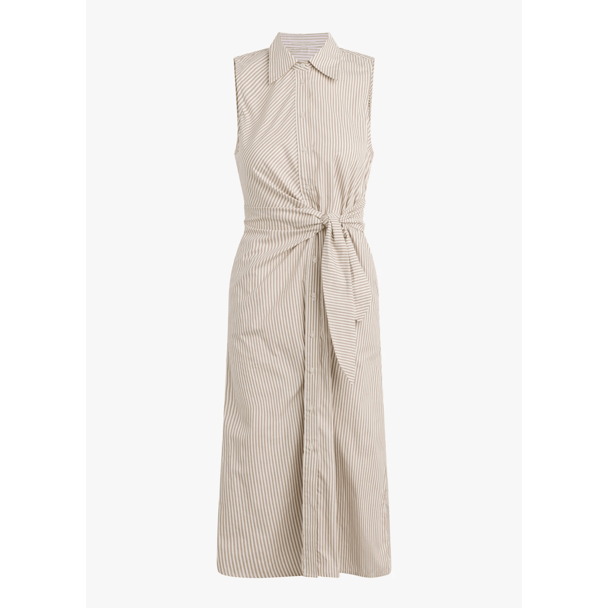 The Good Behavior Dress - Soft Taupe Stripe