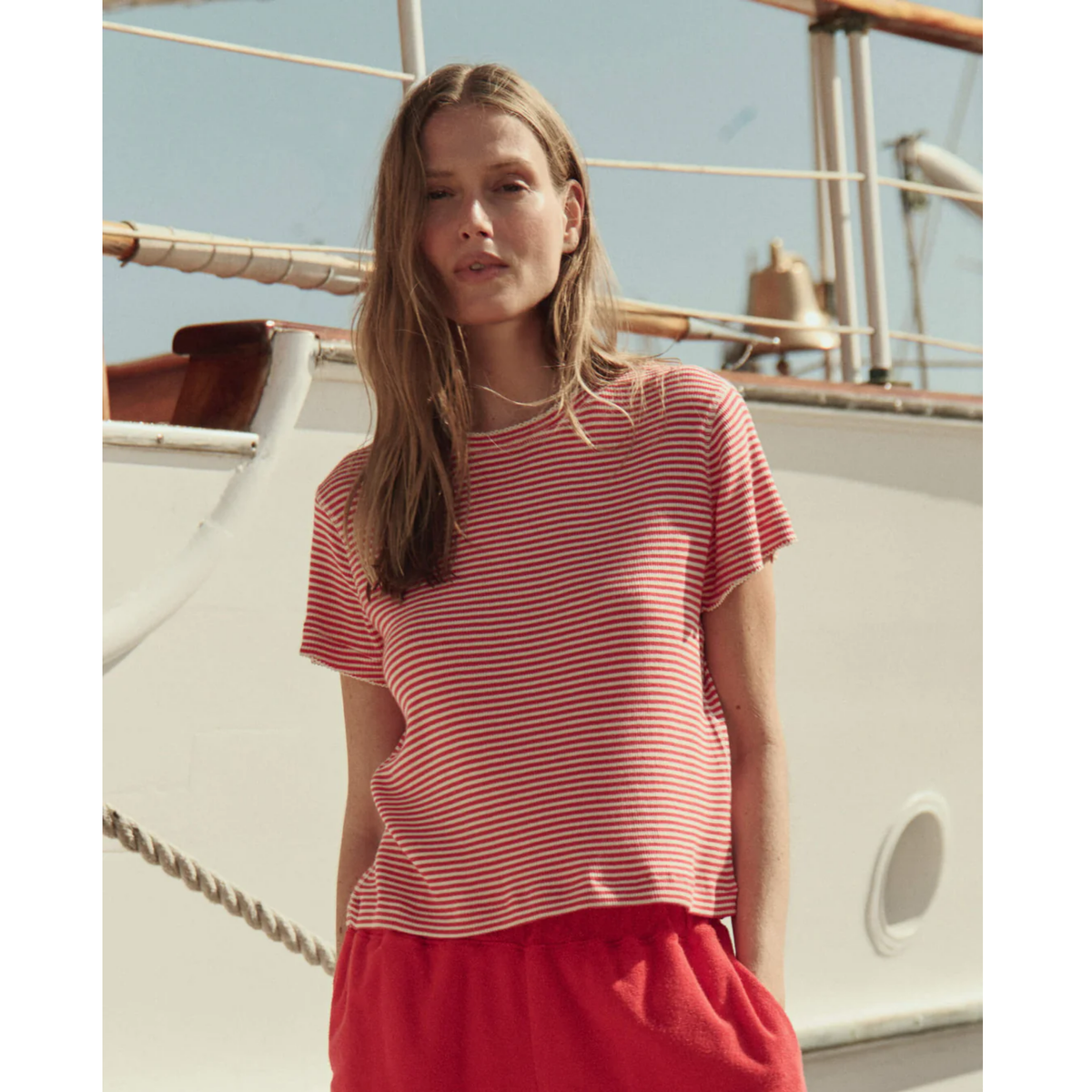 The Little Tee - Pimento Stripe