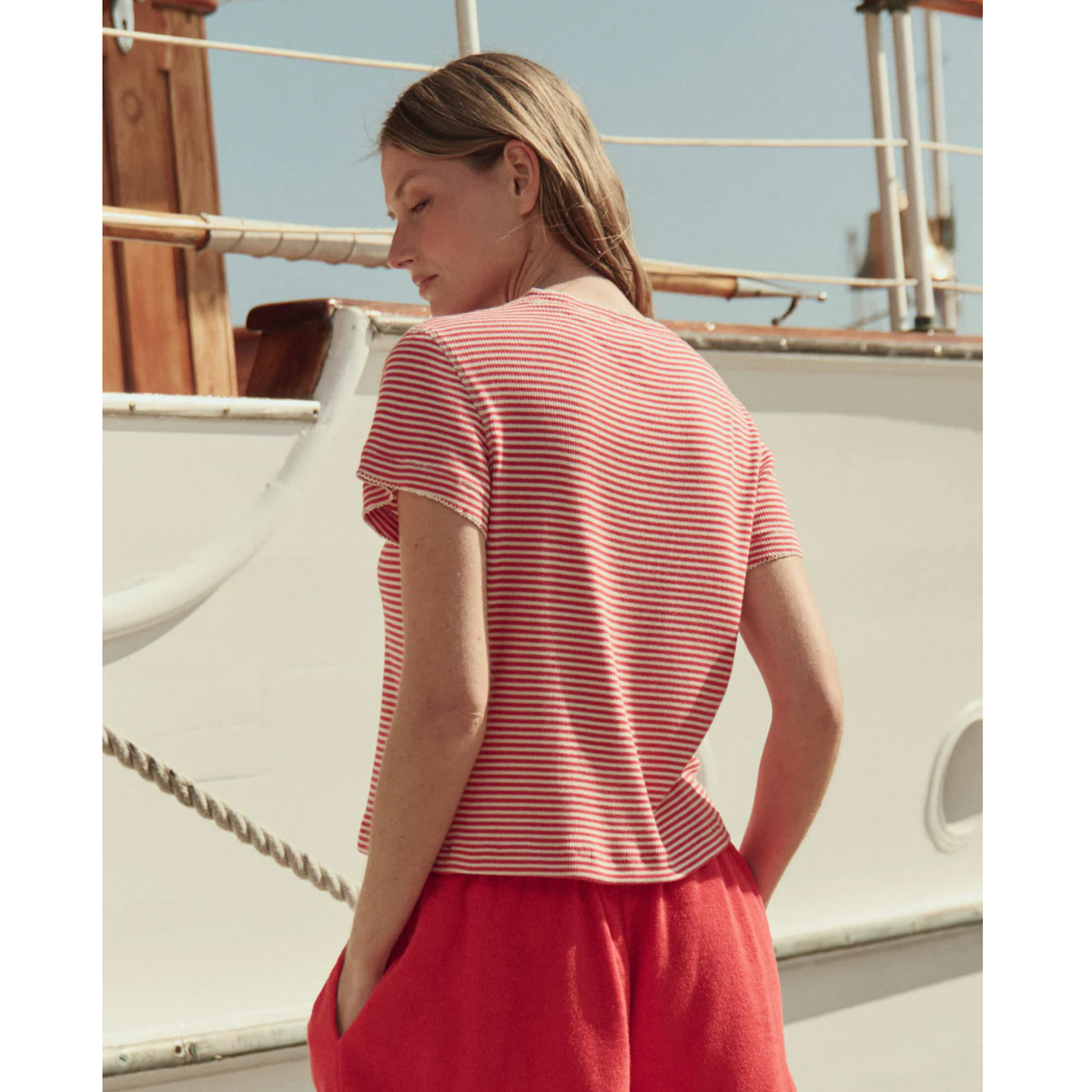 The Little Tee - Pimento Stripe