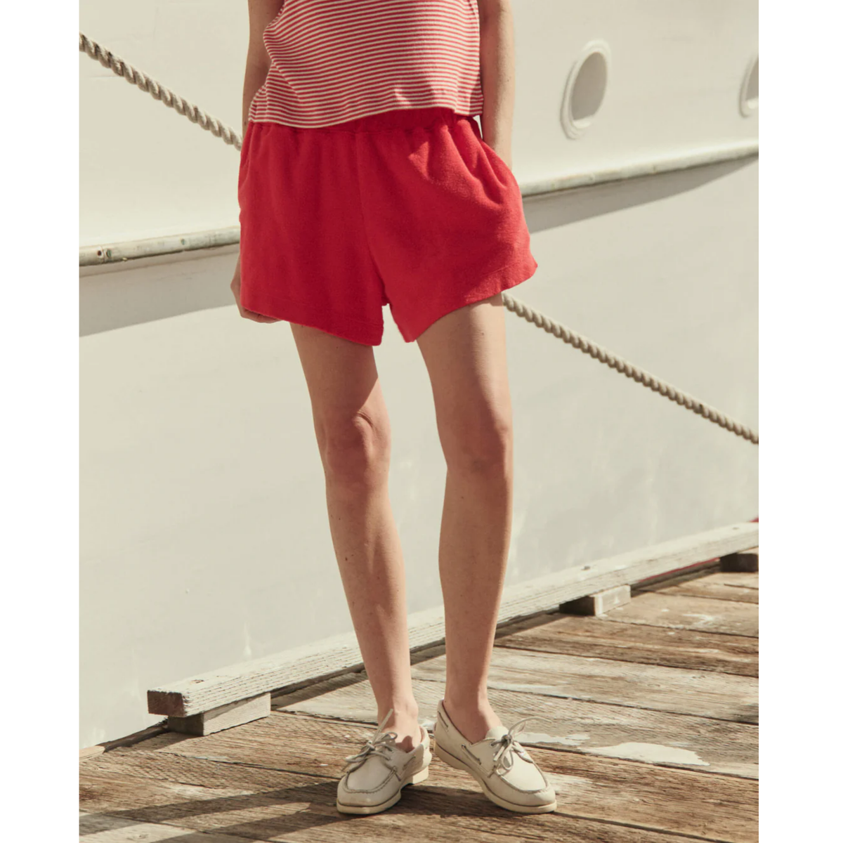 The Micro Terry Swing Short - Pimento
