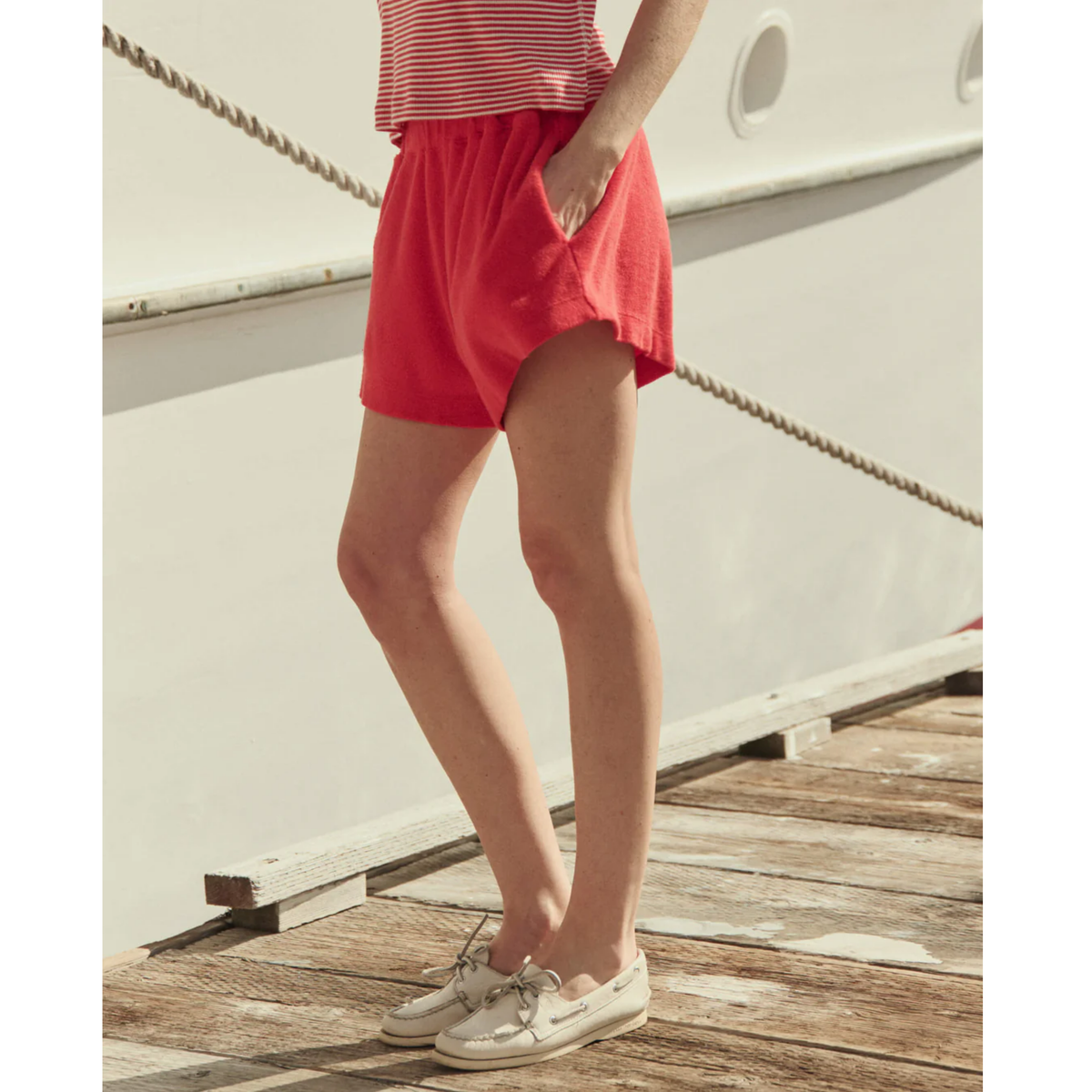 The Micro Terry Swing Short - Pimento