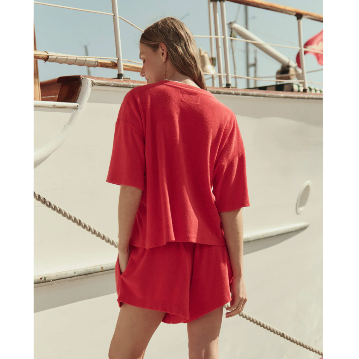 The Micro Terry Swing Short - Pimento