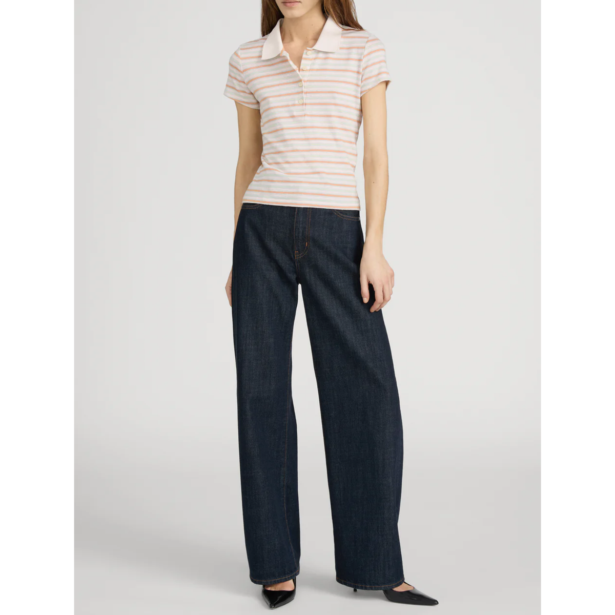 The Stripe Polo - Pink Sand Multi