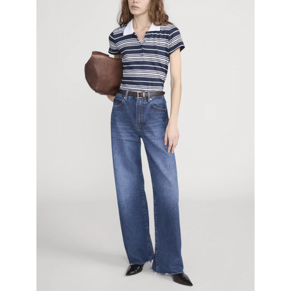 The Striped Polo - Navy Multi