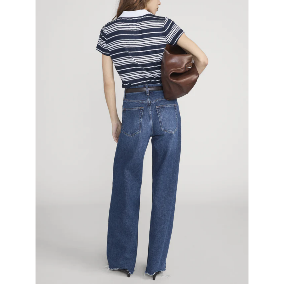 The Striped Polo - Navy Multi