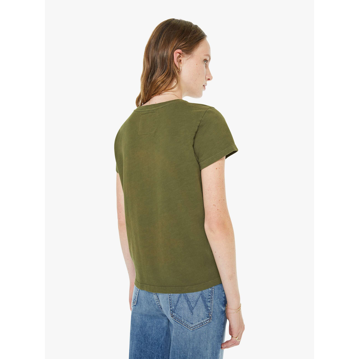 olive green graphic tee mother jet ski with class