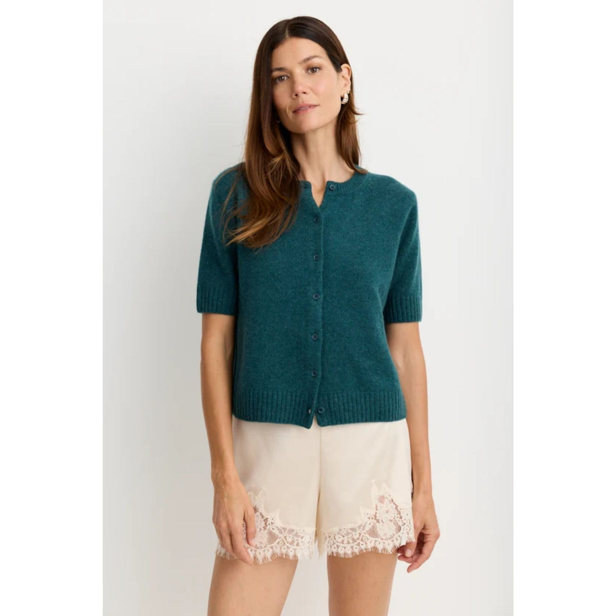 Townes Cashmere Crew - Pine