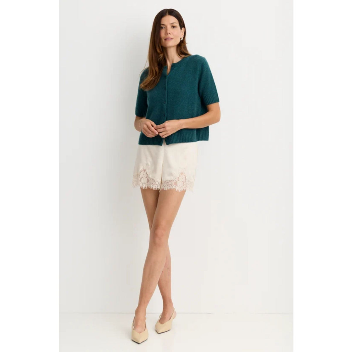 Townes Cashmere Crew - Pine