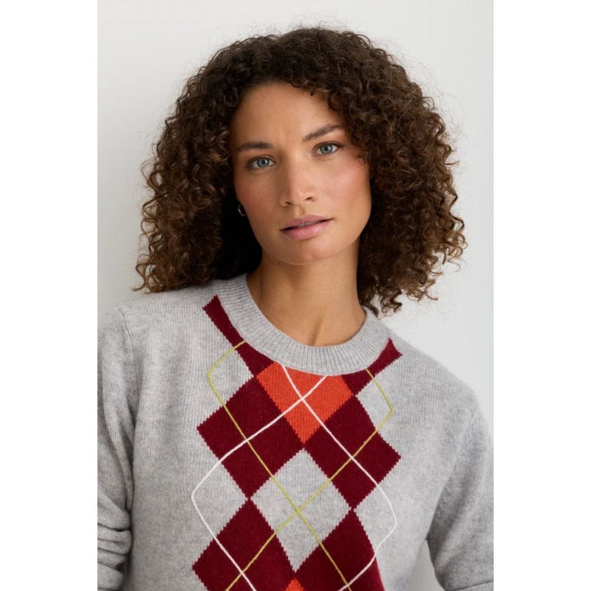 Truman Crewneck - Currant Argyle
