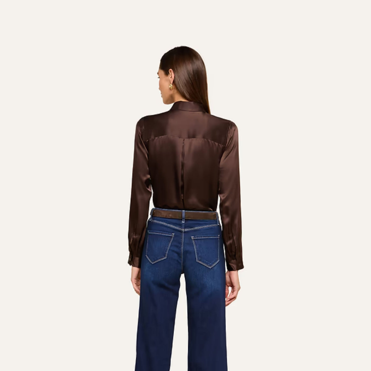 Tyler Silk Blouse - Dark Java