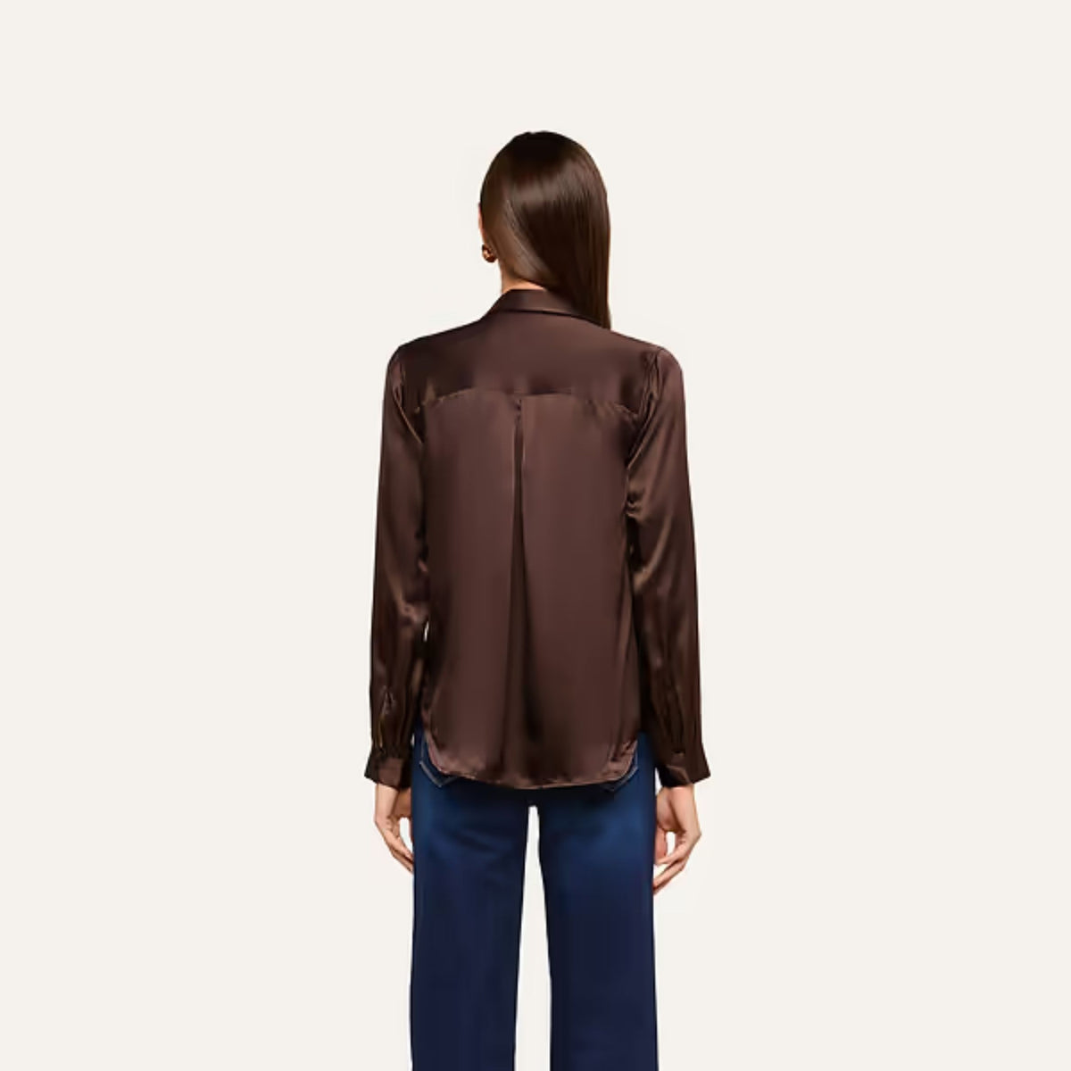 Tyler Silk Blouse - Dark Java