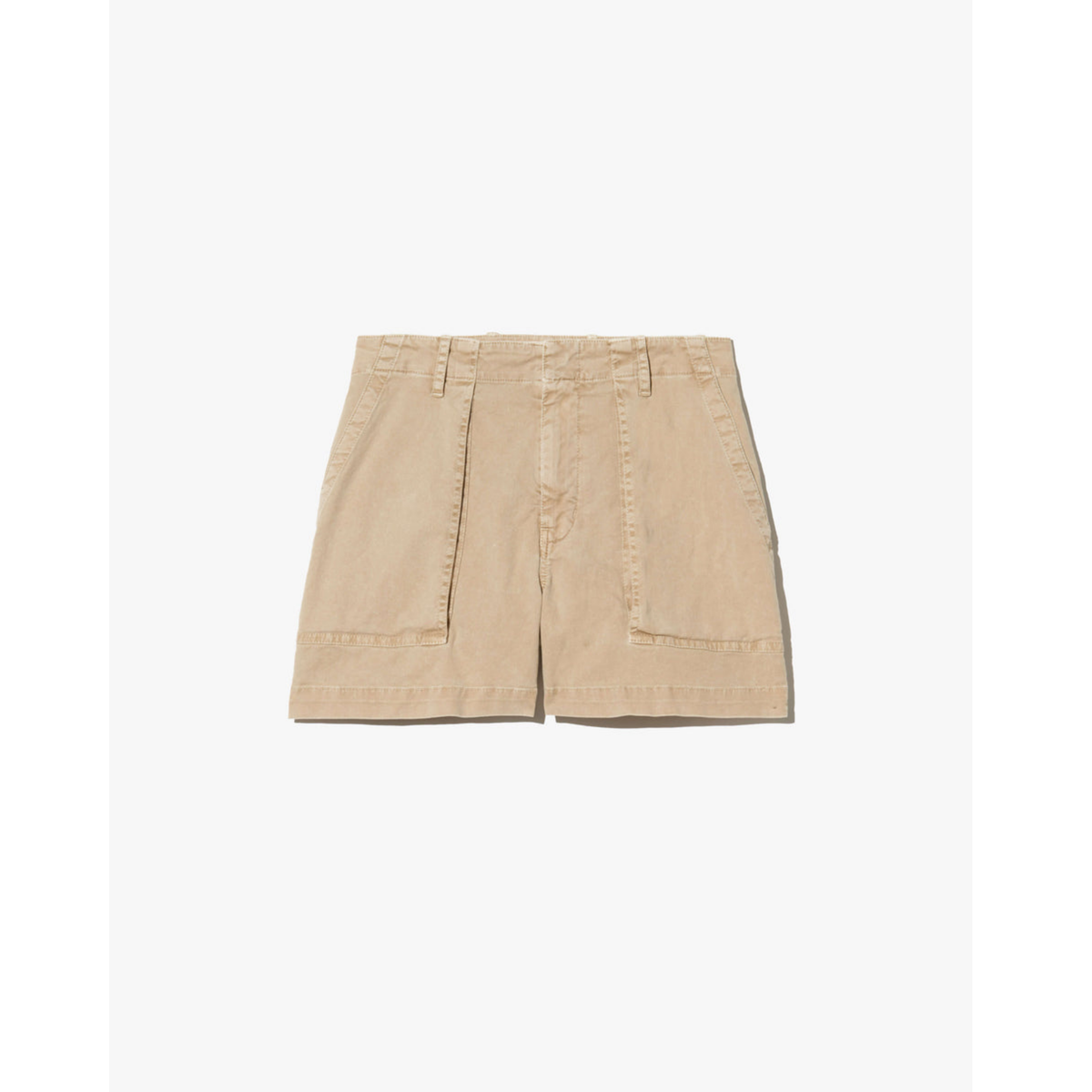 Beige shorts on a white background