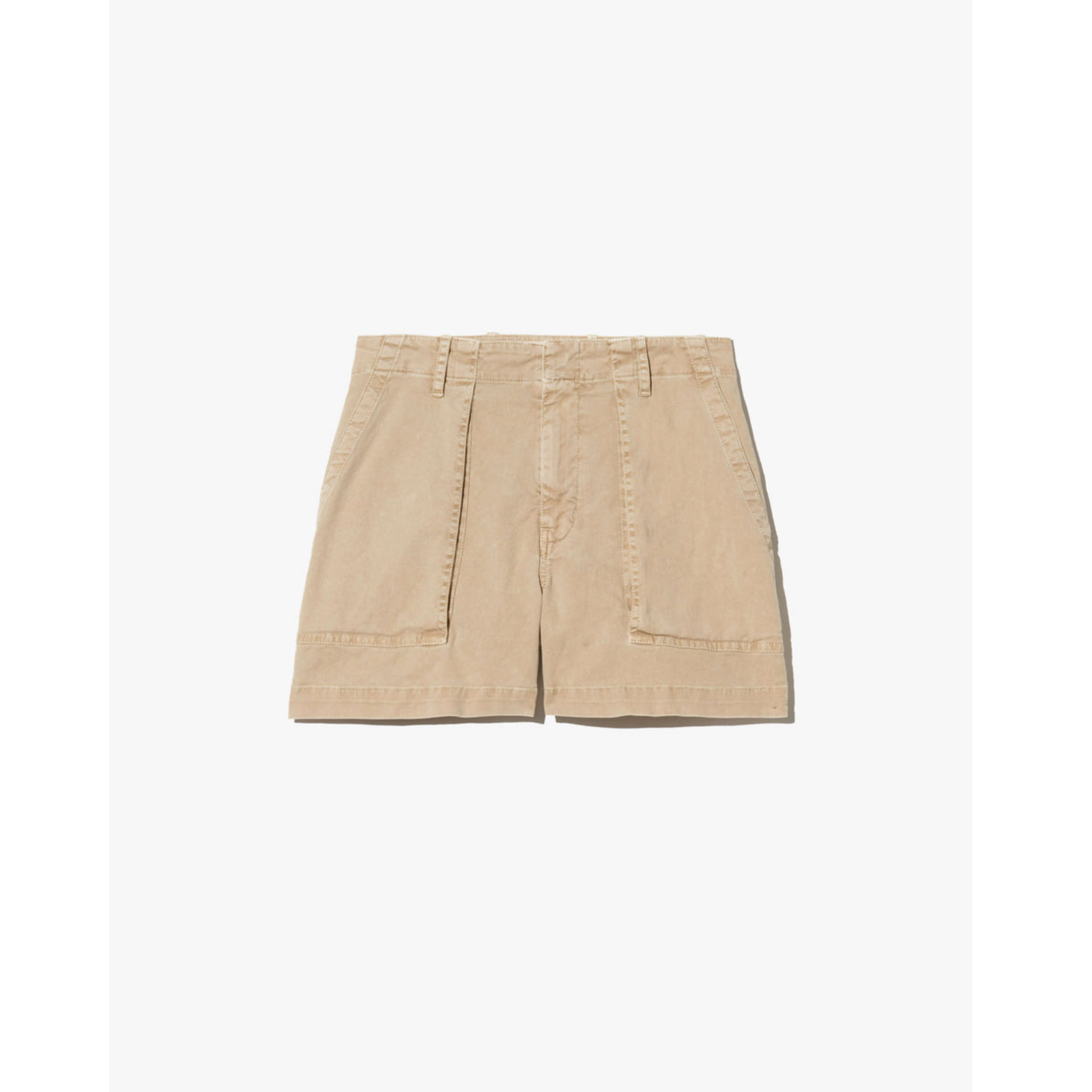 Beige shorts on a white background