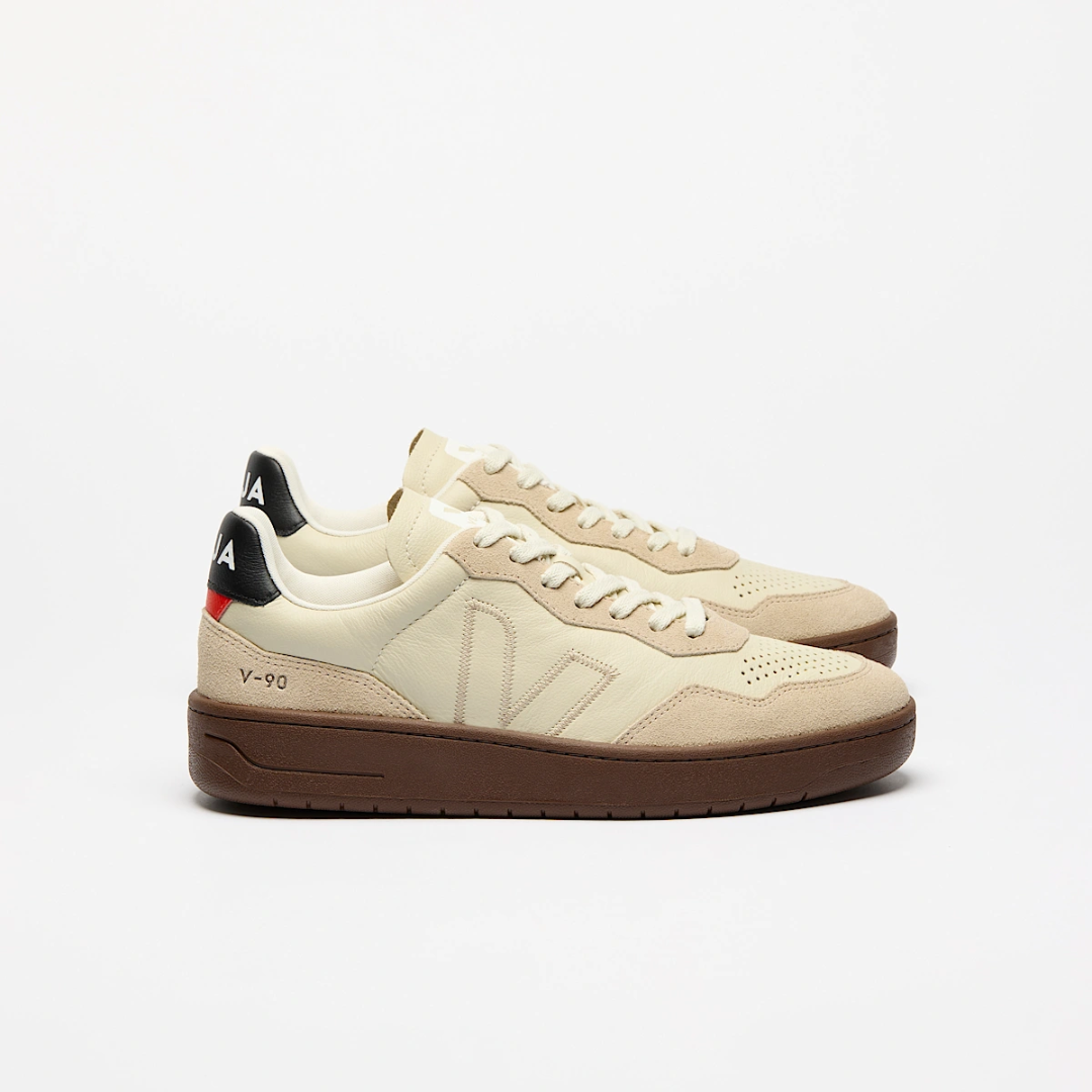 V-90 - Leather Beige Almond Black