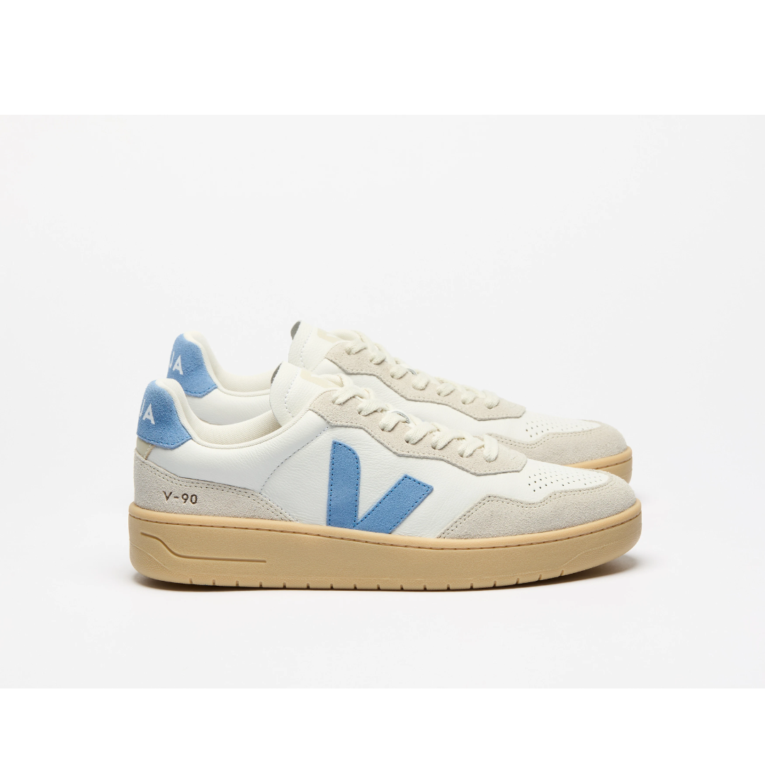 V-90 - Leather White Aqua Natural