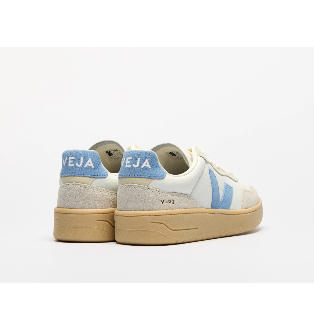 V-90 - Leather White Aqua Natural
