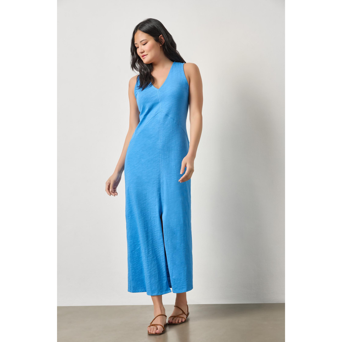 V-Neck Seamed Maxi Dress - Regatta