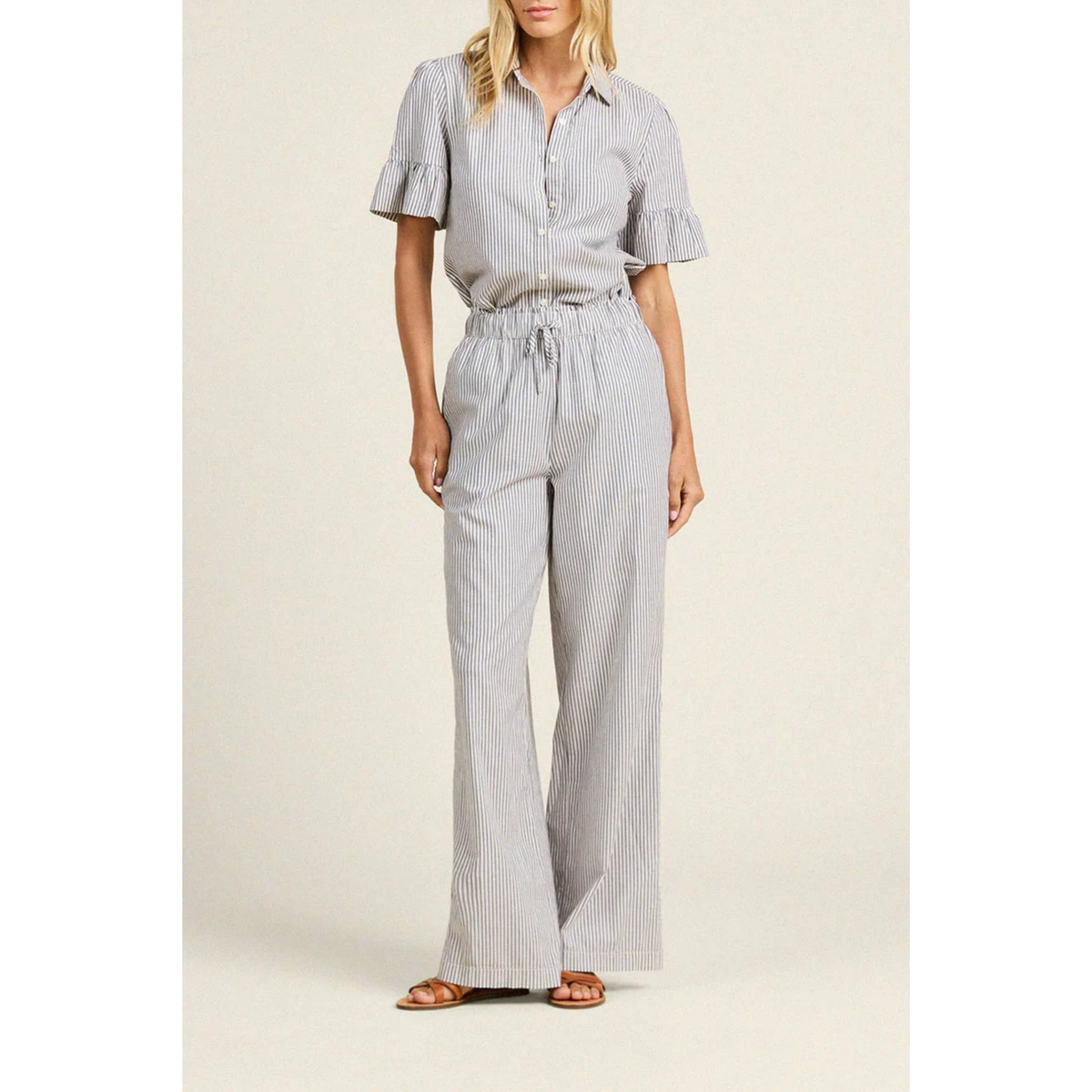 Vera Pant - Navy Stripe