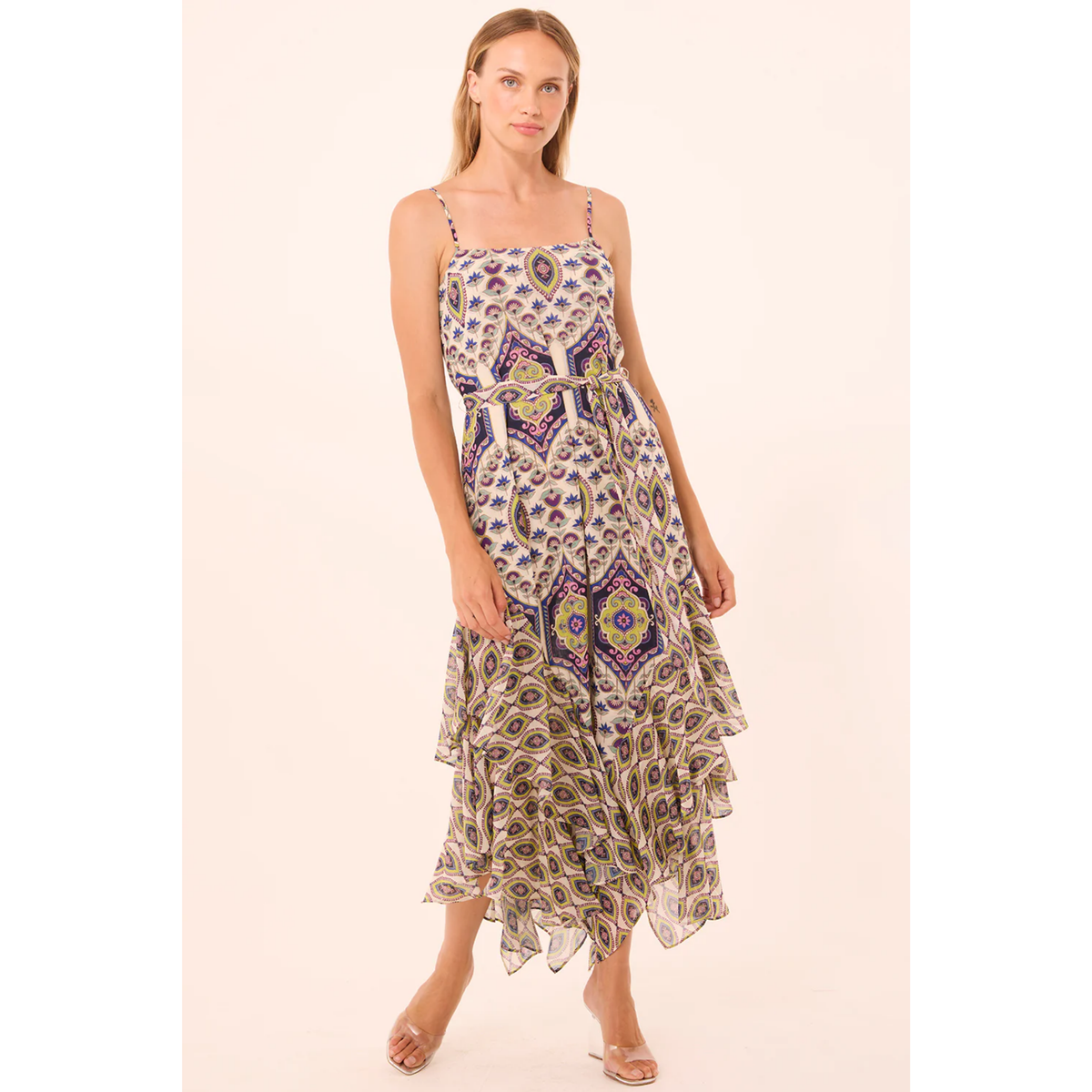 Veronica Dress - Mosaic Eye Chiffon Mix