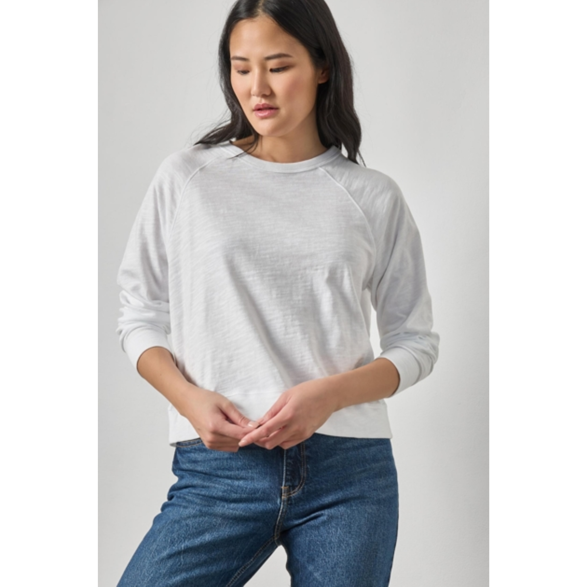 Vintage Sweatshirt Tee - White