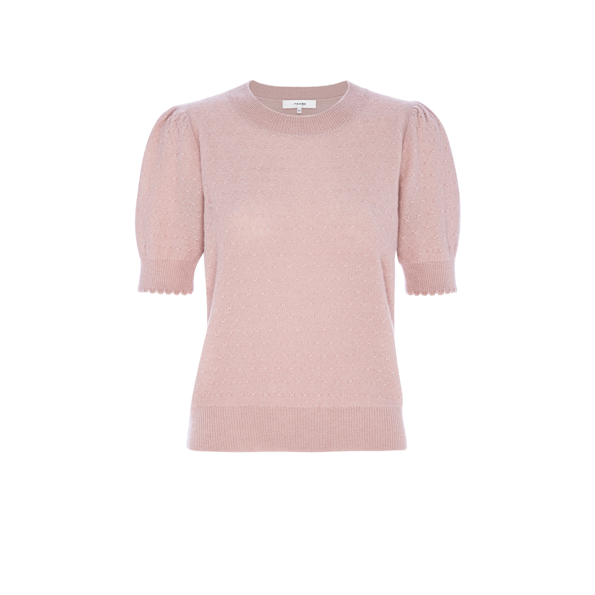 Pointelle Puff Sleeve Sweater