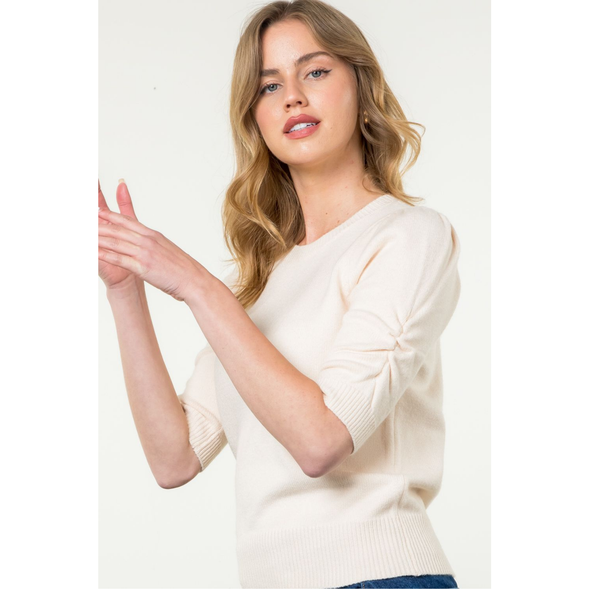 3/4 Sleeve Knit Top