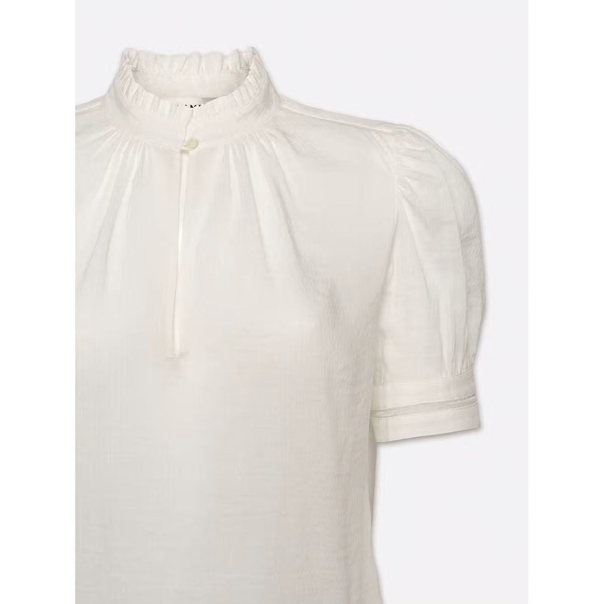 Ruffle Collar Inset Lace Top