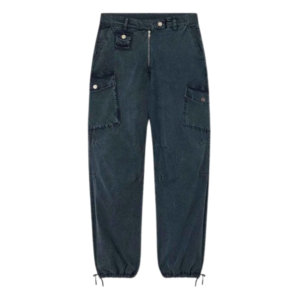 Washed Stretched Cotton Pants - Sky Captain