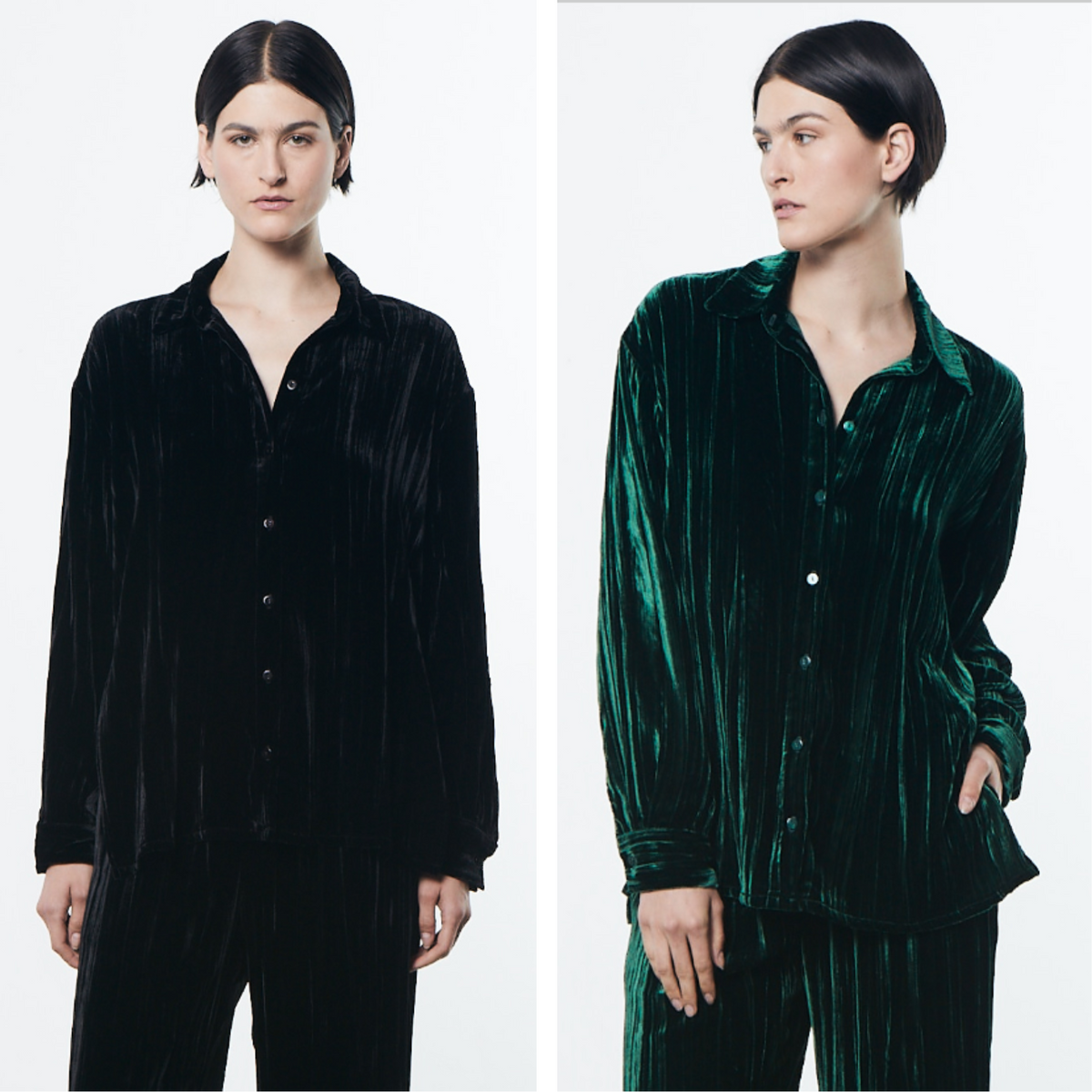 Silk Textured Velvet Blouse