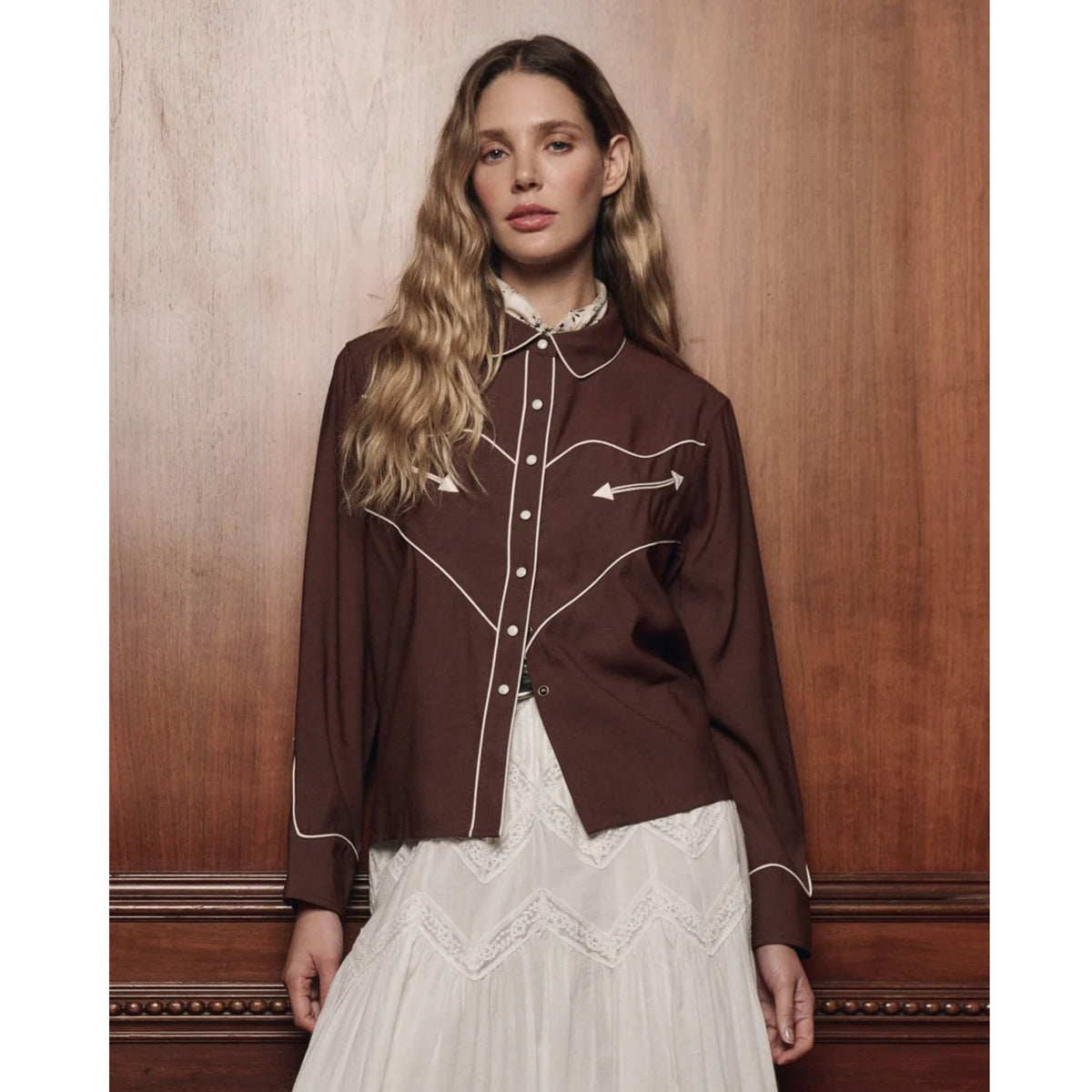 Western Shirt - Brown
