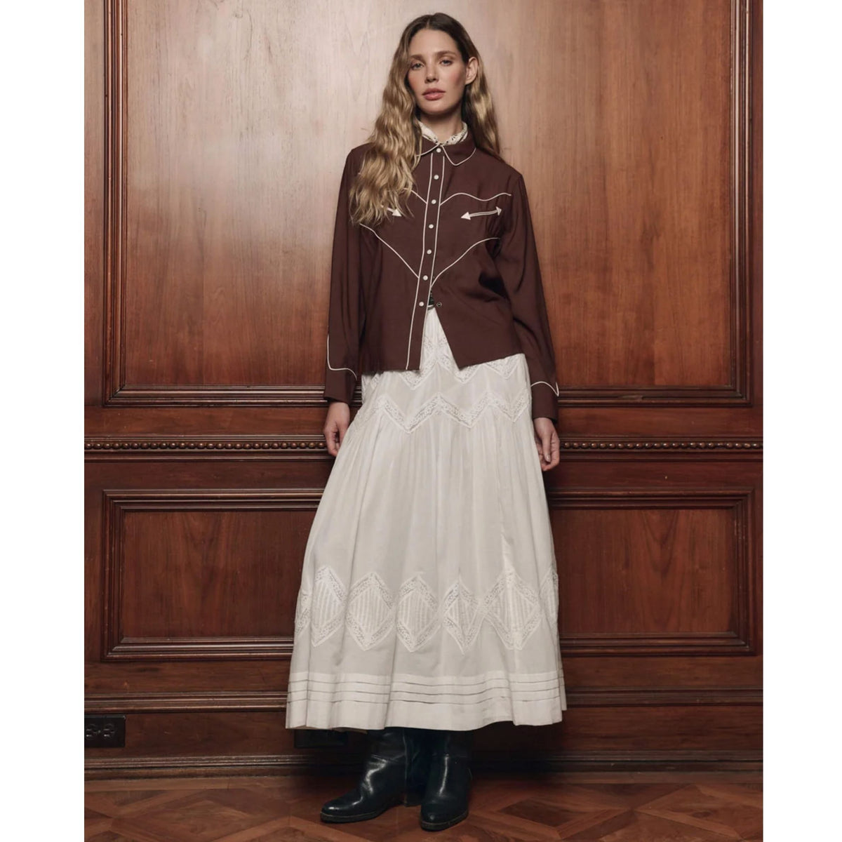 Western Shirt - Brown
