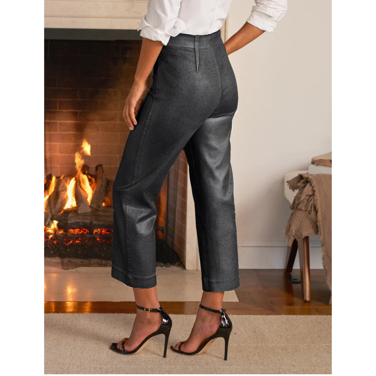 Westport Illusion Pant - Platinum Glitter Wax