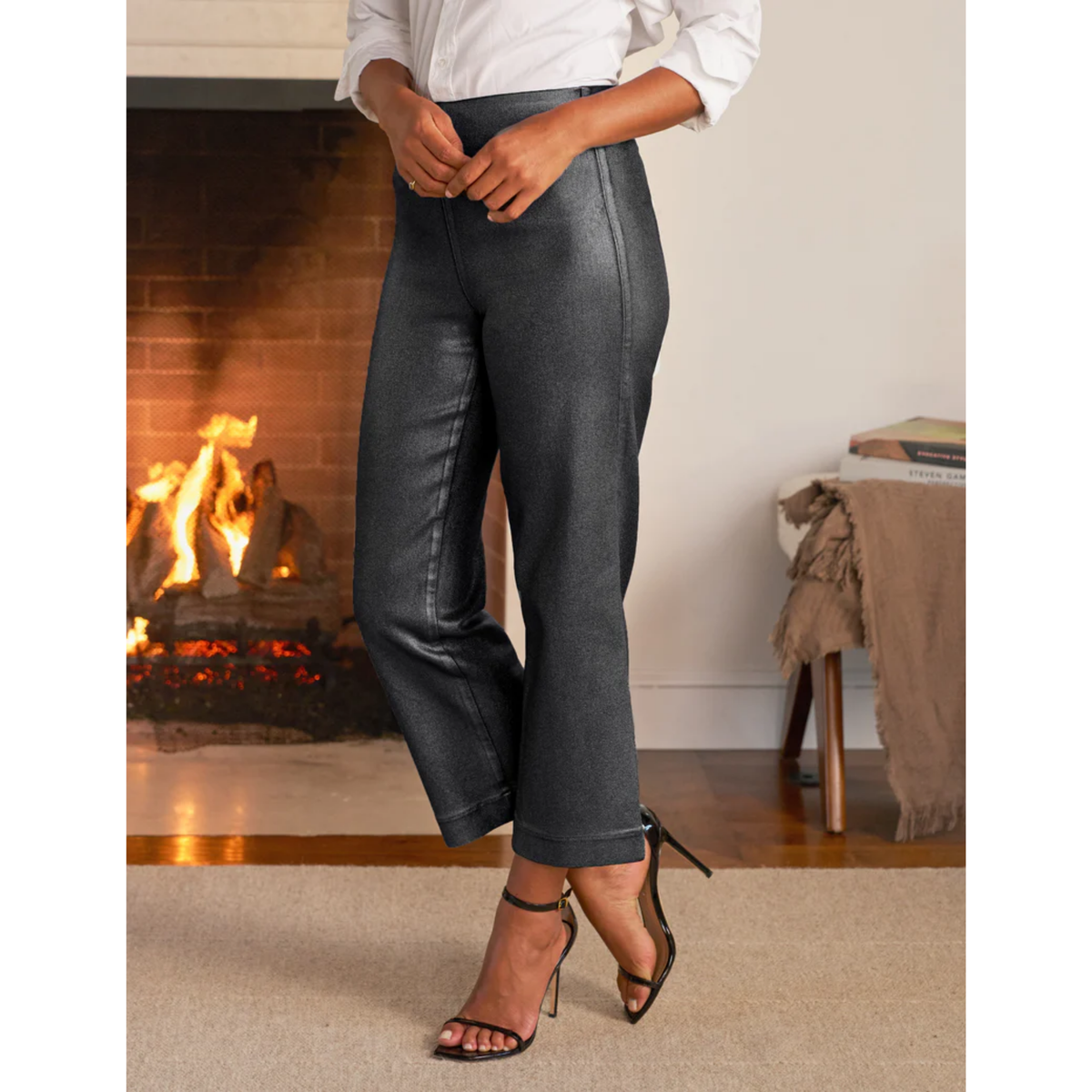 Westport Illusion Pant - Platinum Glitter Wax