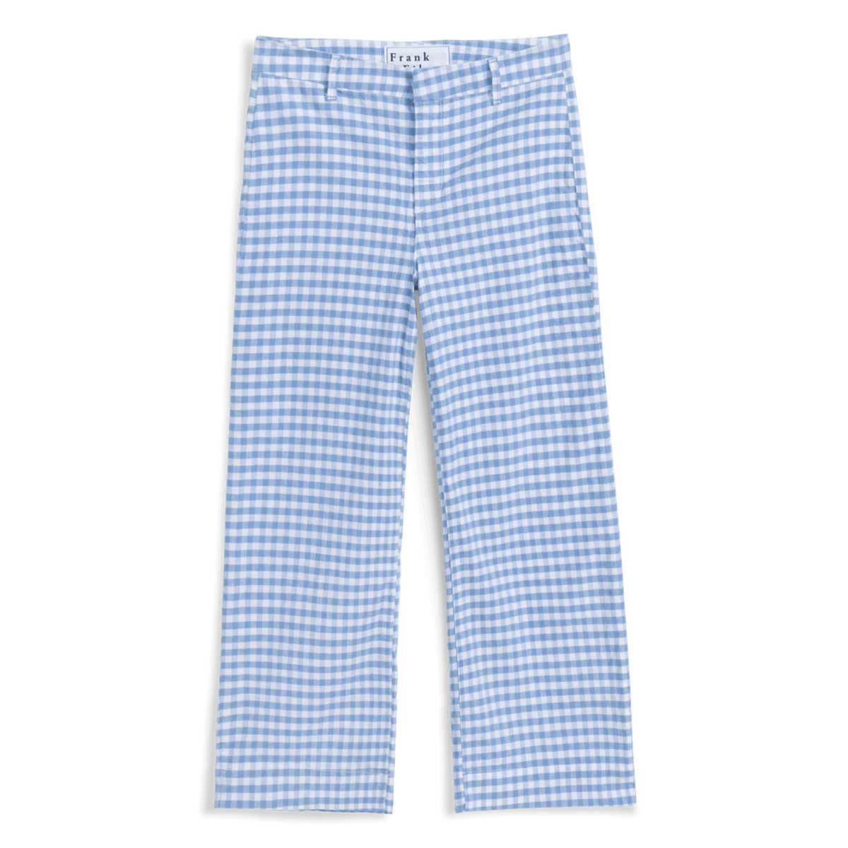 Wexford Wide-Leg Linen Pant - Blue Gingham