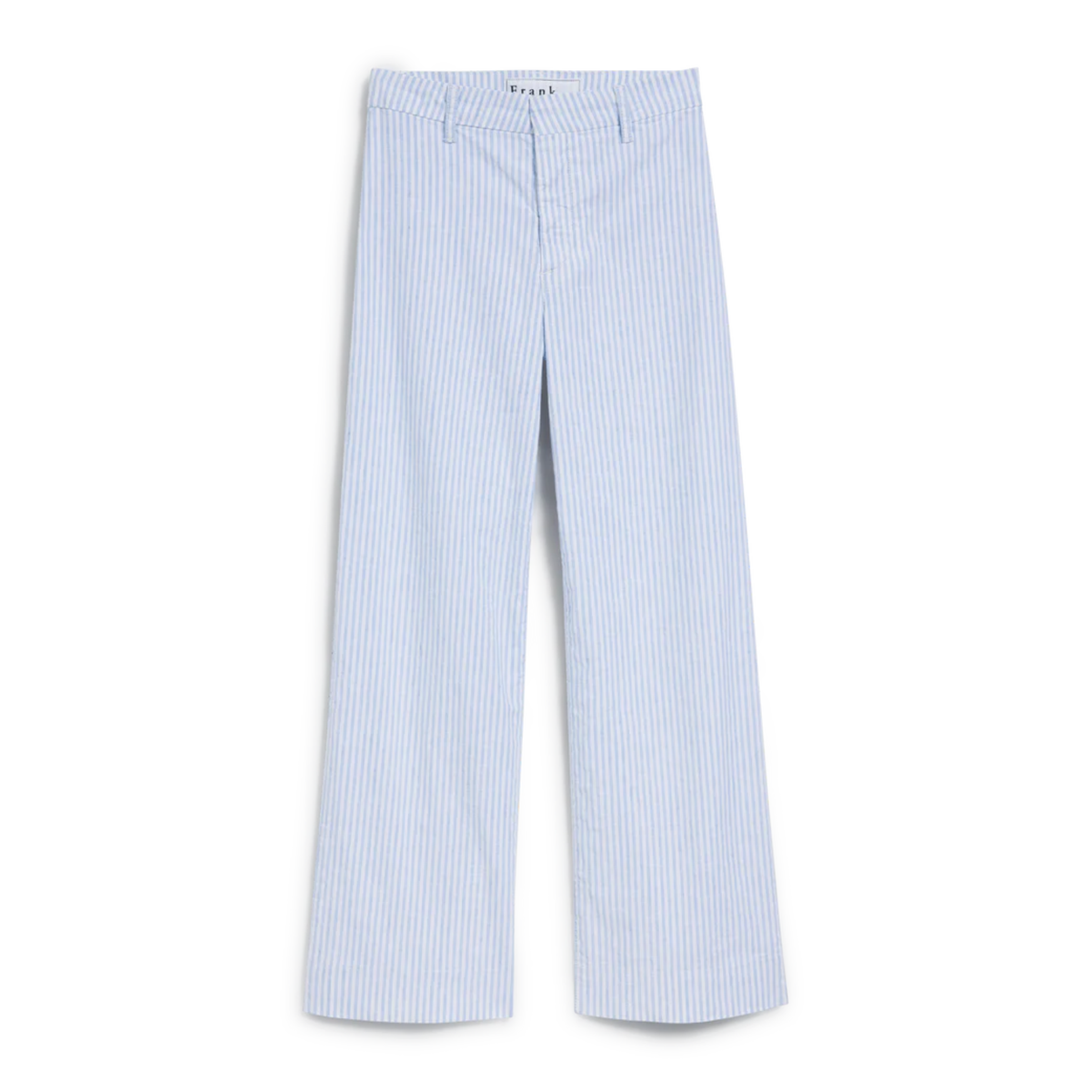 Wexford Wide Leg Linen Pant - Blue, White Stripe
