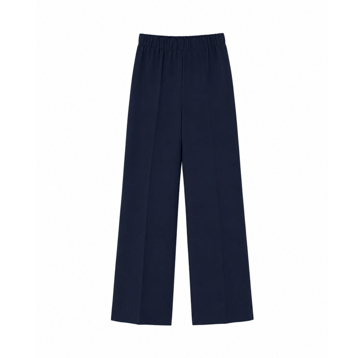Wide-Leg Trousers- Dark Blue