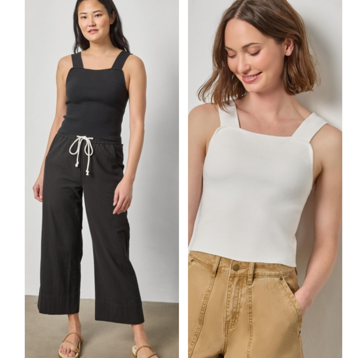 Wide Strap Knit Tank