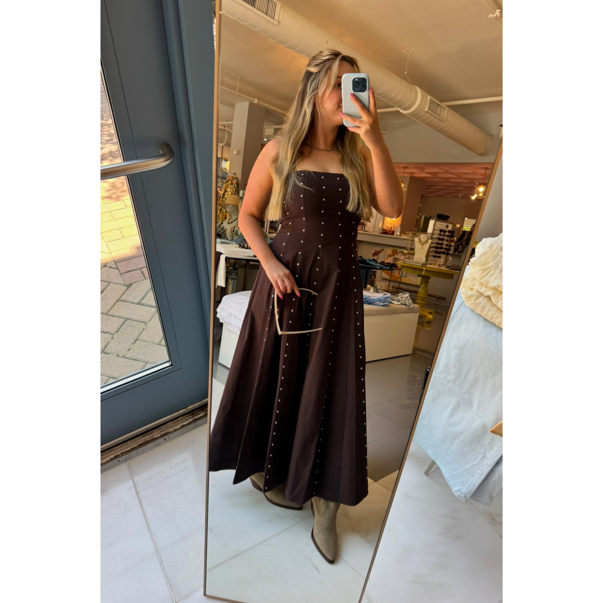 Wylie Dress - Earth Studs